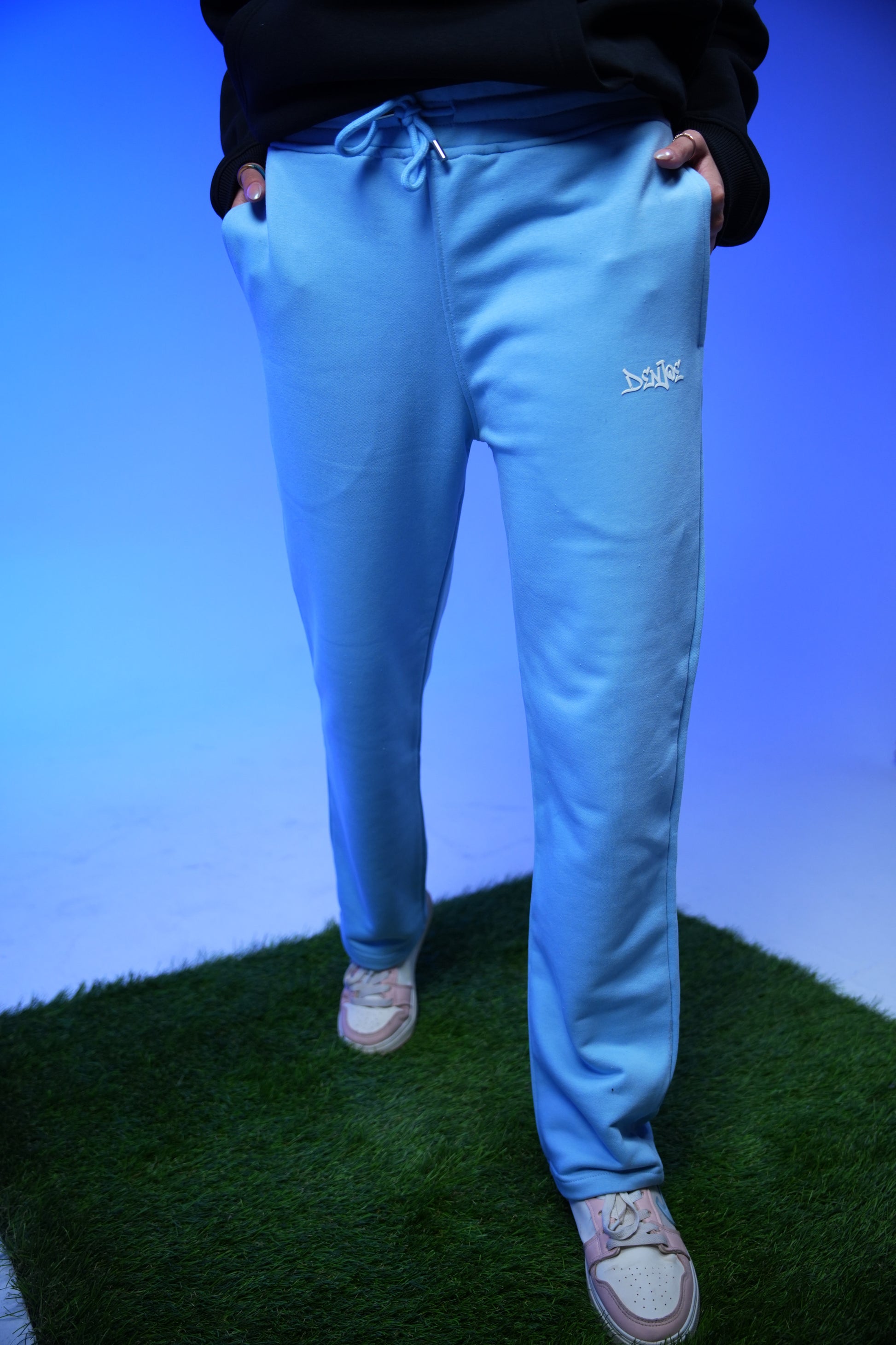 Unisex Plain Sweatpants BabyBlue - Denjoe