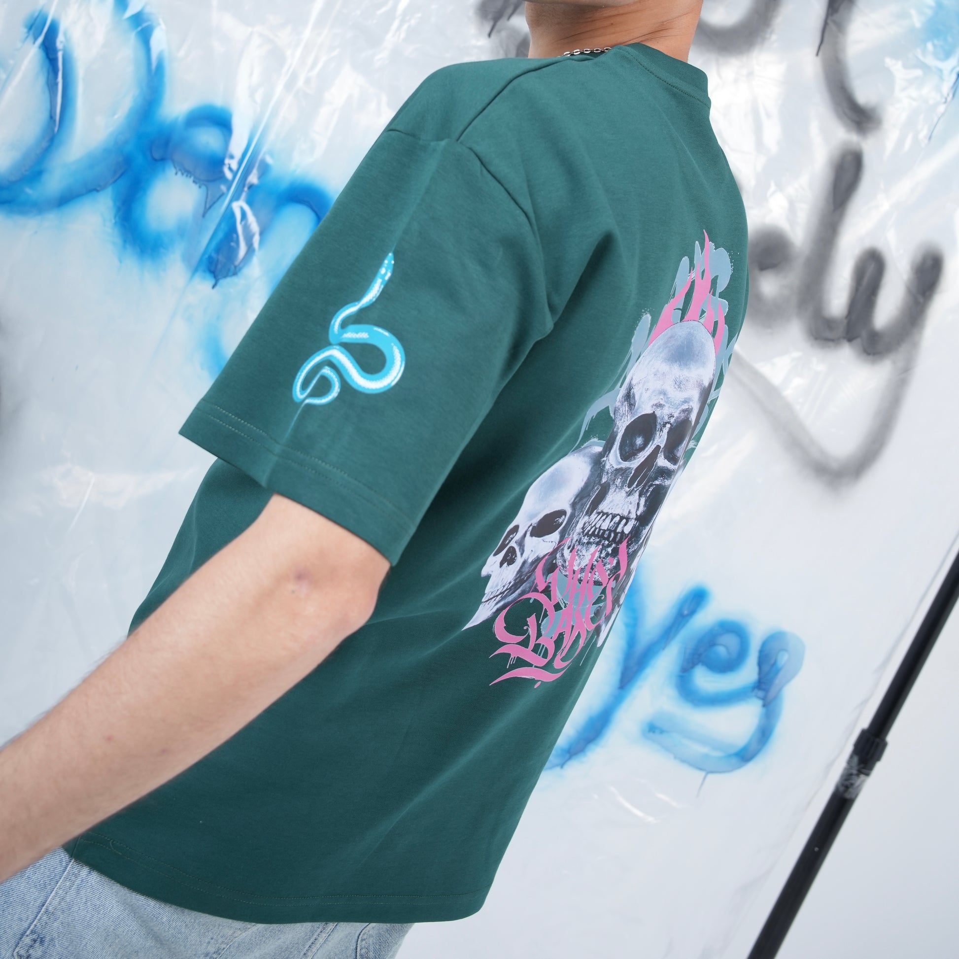 “WHO’S BAD” Printed Oversized Tee - Denjoe