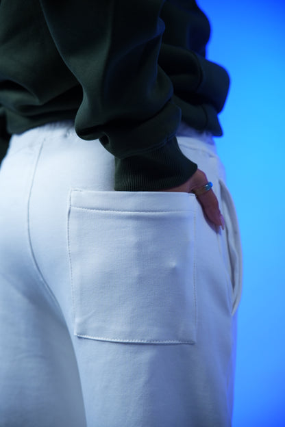 Unisex Plain Sweatpants white - Denjoe