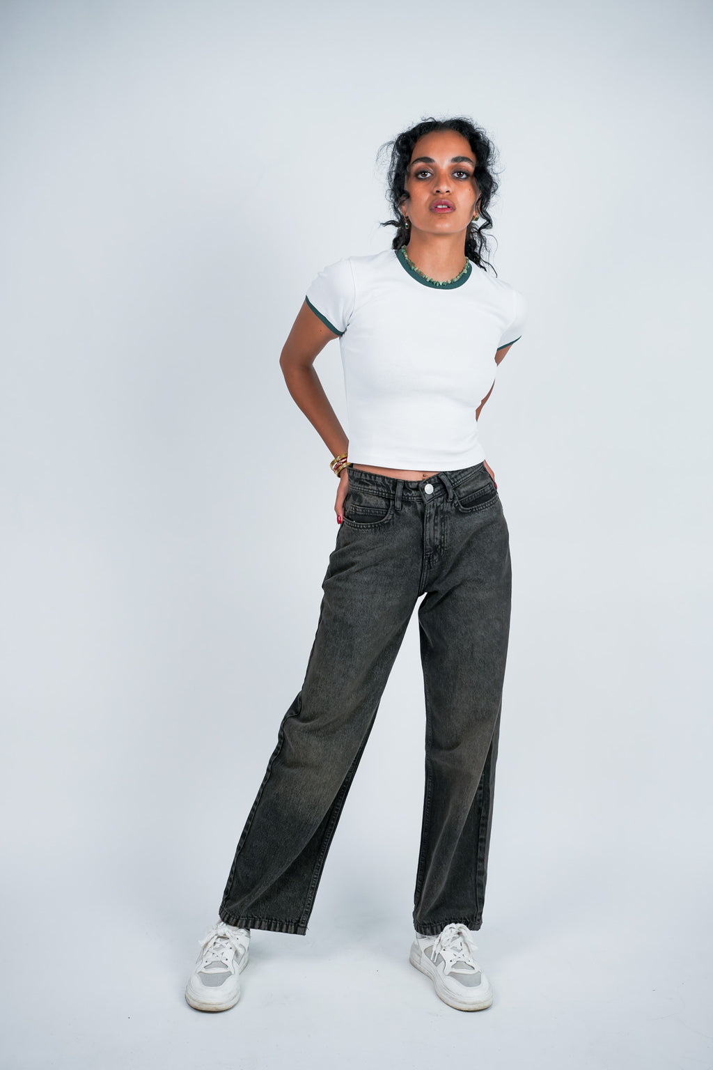 Relaxed Jeans Regular Waist - Washed Brown
