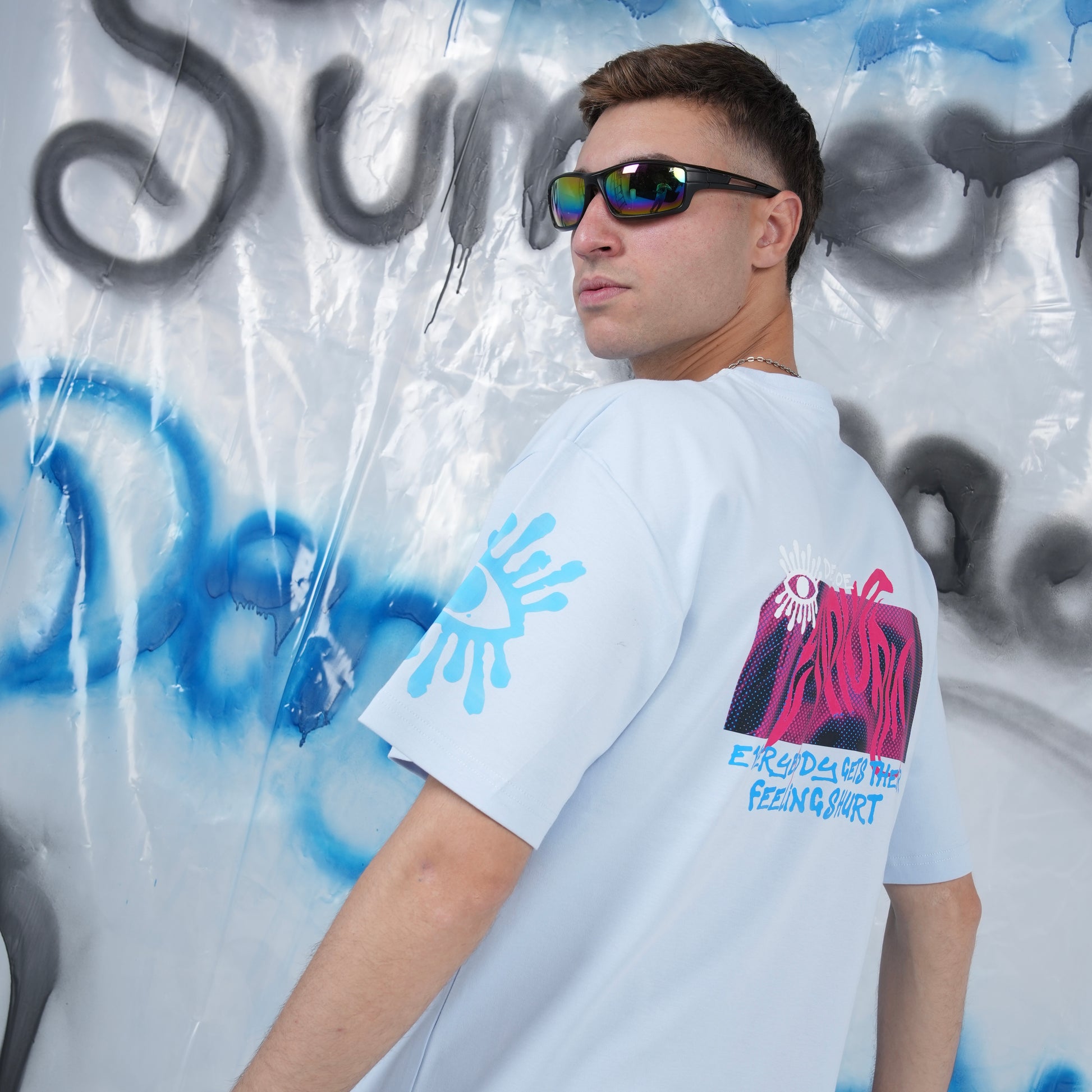 “Euphoria” Printed Oversized Tee - Denjoe