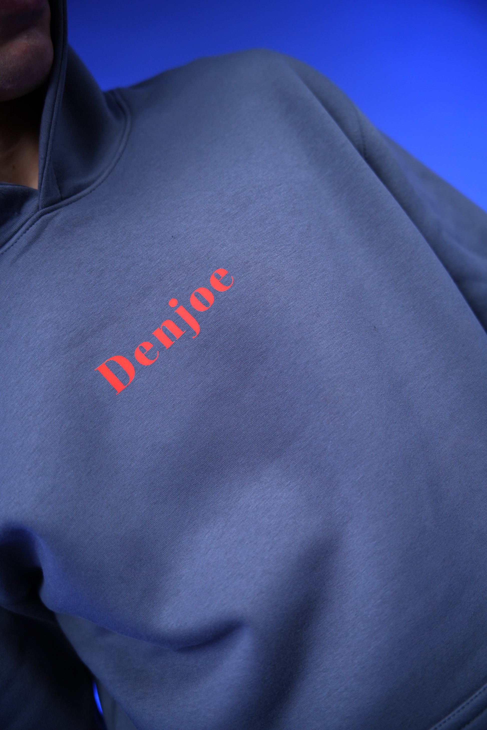 “Skull” Printed Oversized Hoodie Metal Gray - Denjoe