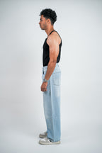 Relaxed Jeans Regular Waist - Sky Blue