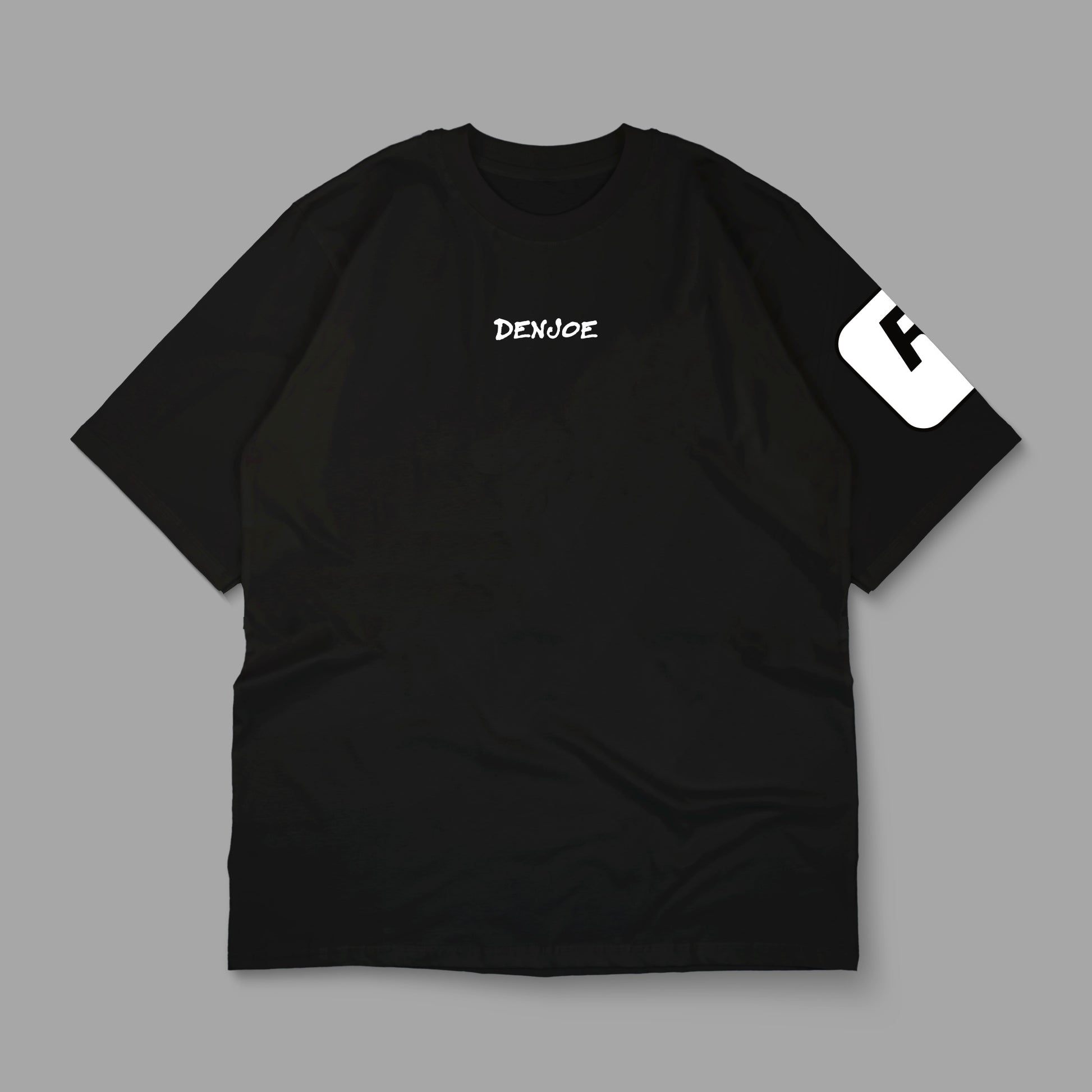 “BYE WITHOUT SALAM” Printed Oversized Tee - Denjoe