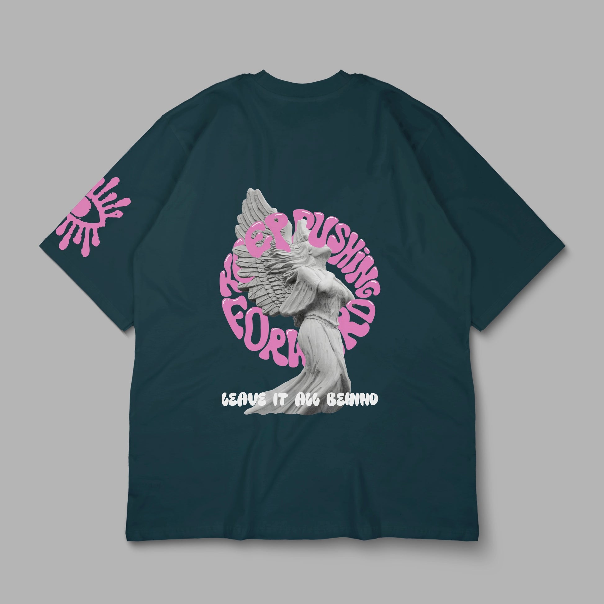 “Keep pushing Forword” Printed Oversized Tee - Denjoe