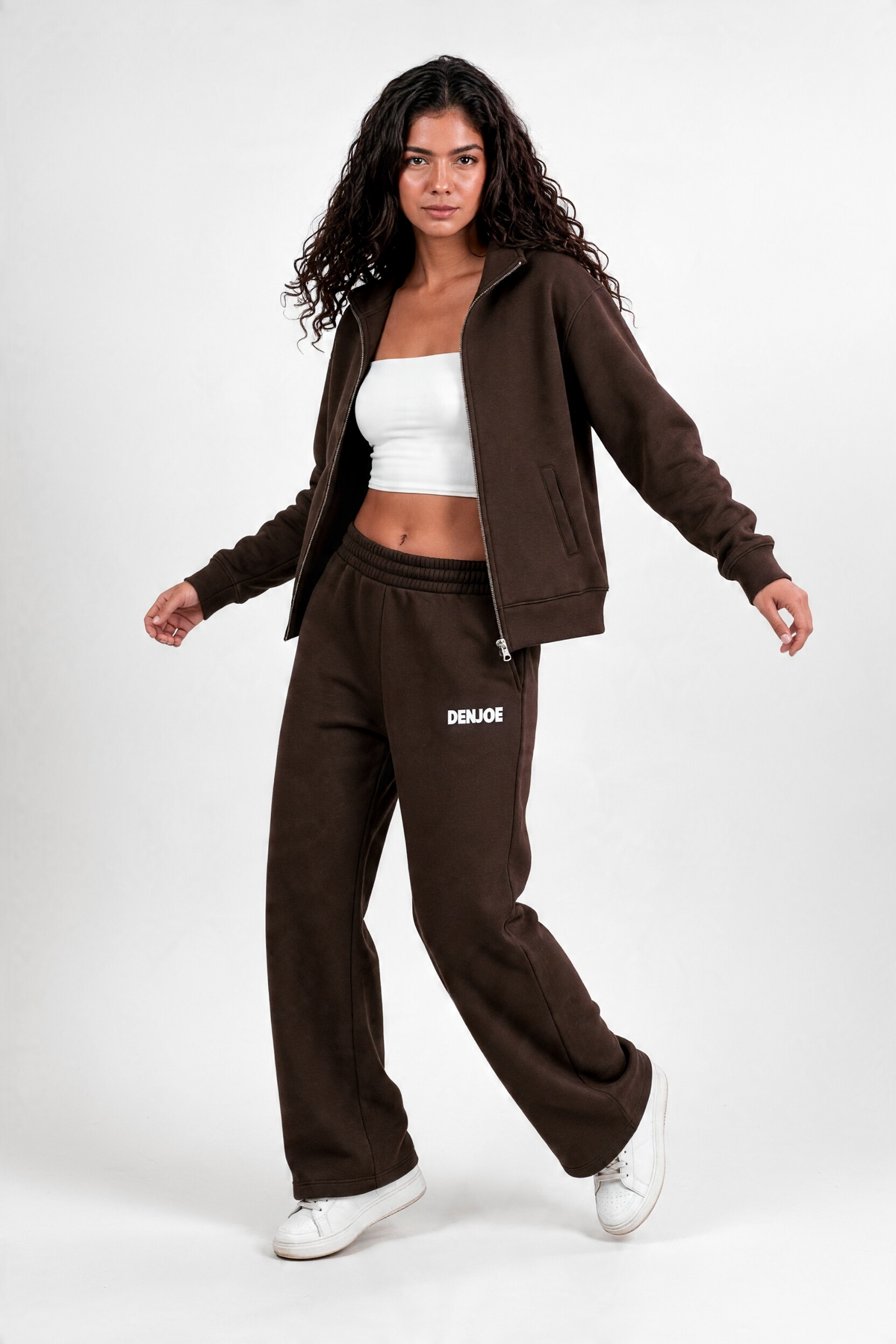 Brown Full-Zip Track Jacket (Female)