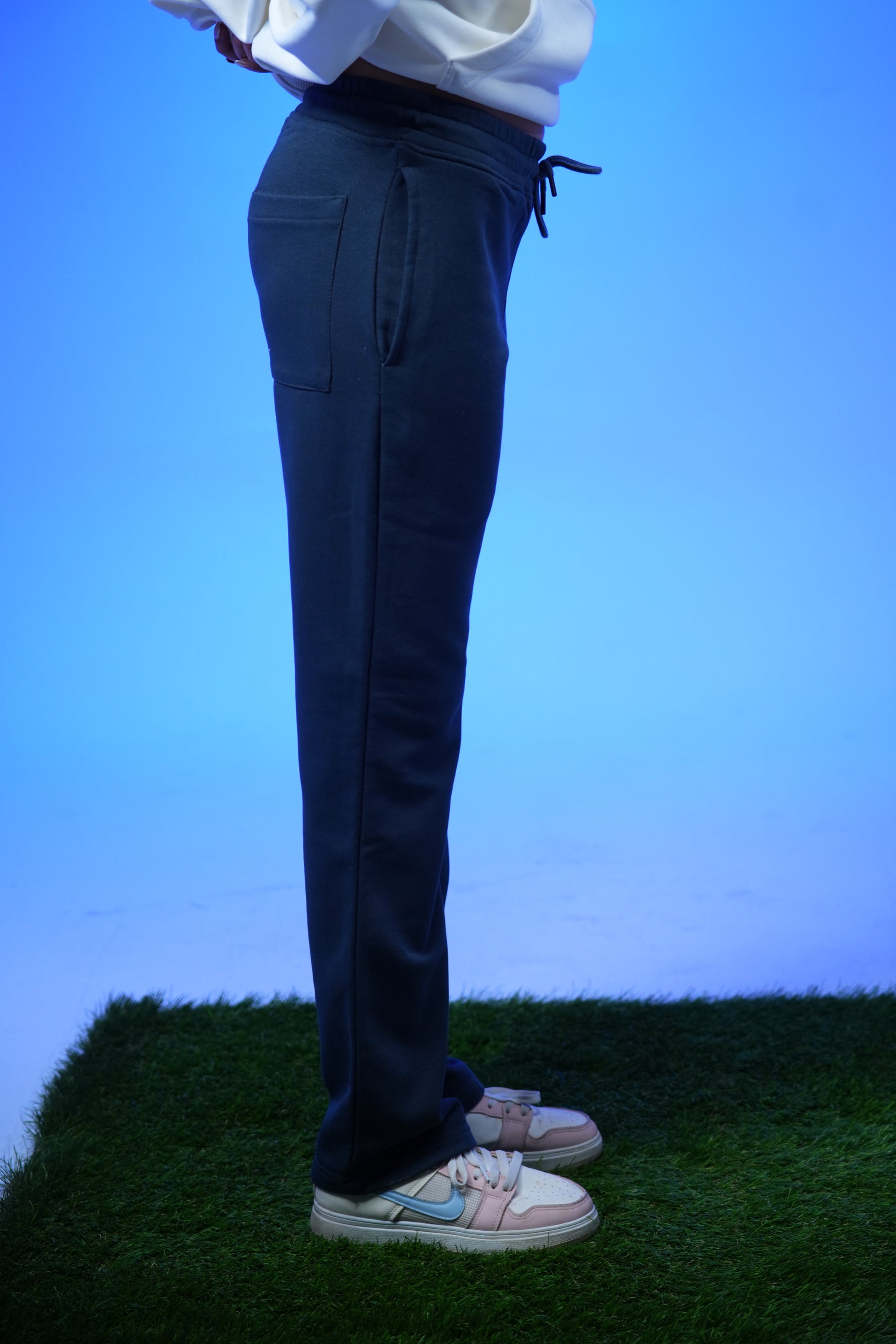 Unisex Plain Sweatpants Metal Gray - Denjoe