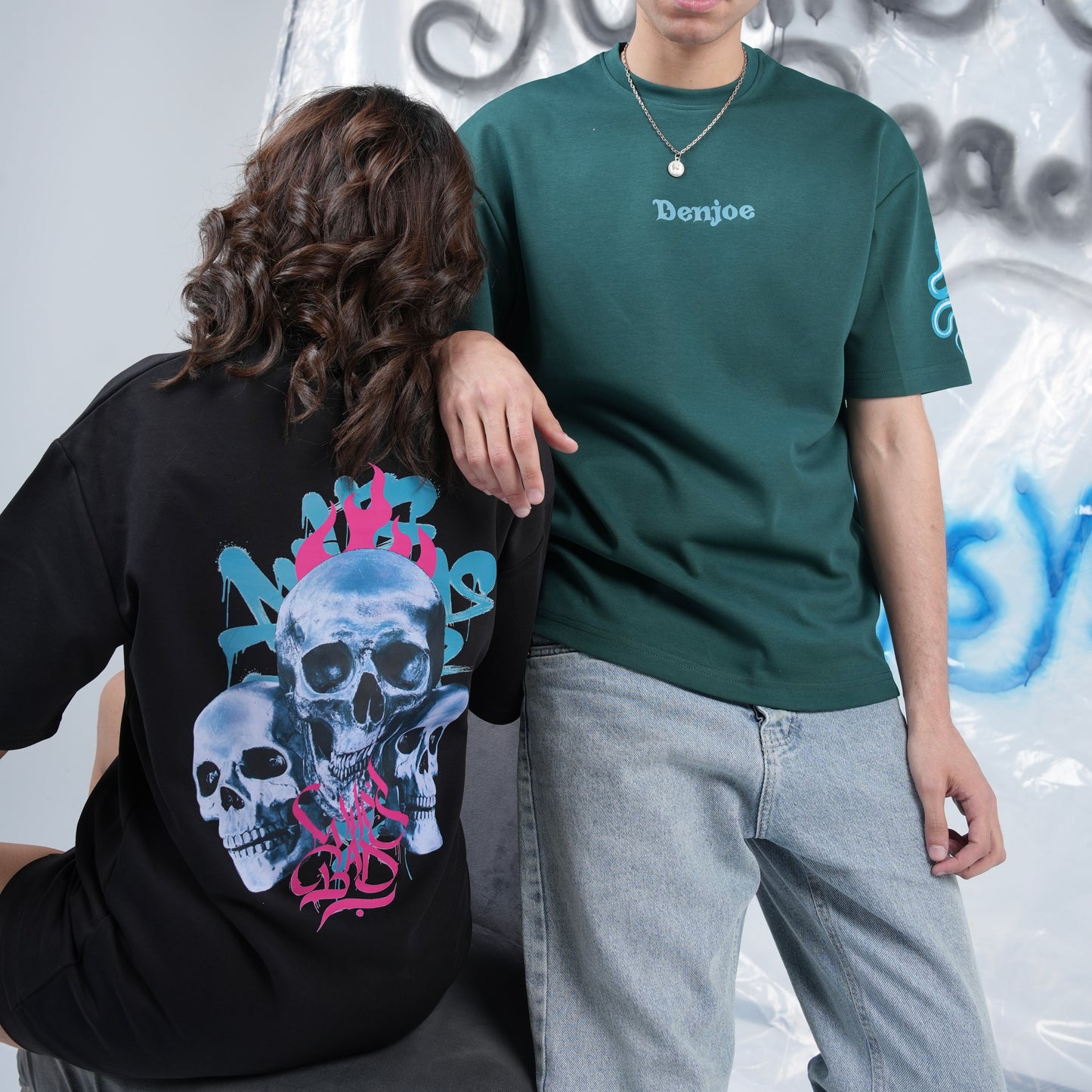 “WHO’S BAD” Printed Oversized Tee - Denjoe