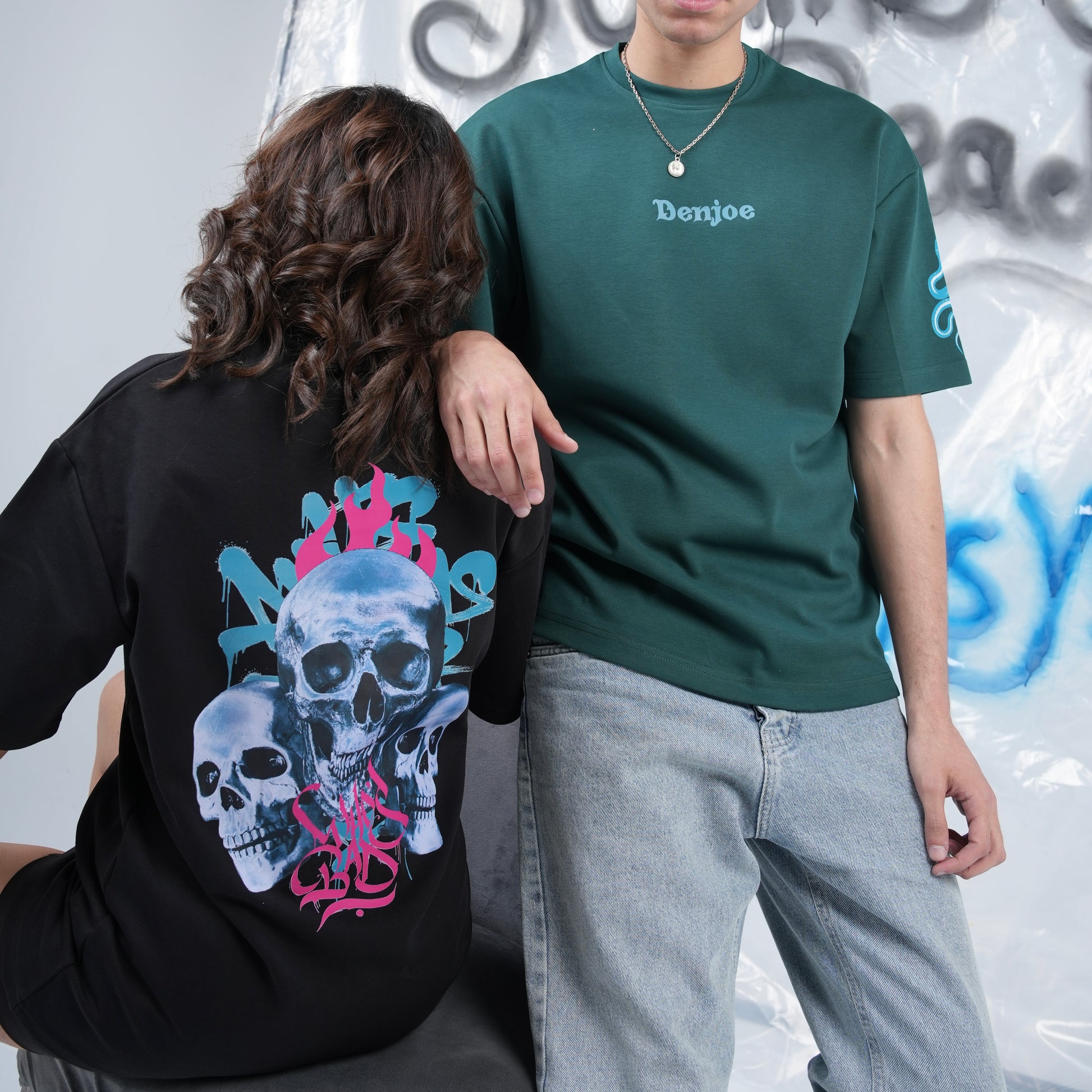 “WHO’S BAD” Printed Oversized Tee - Denjoe