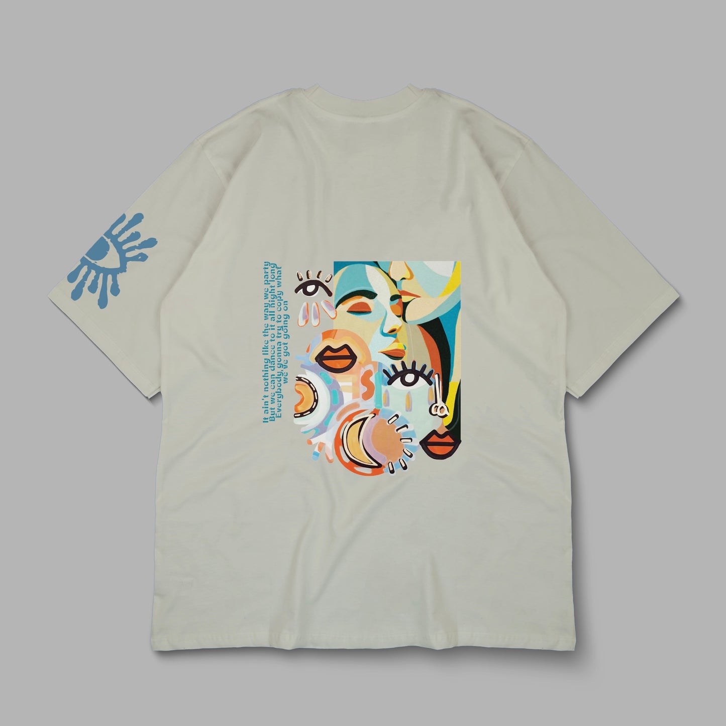“All Eyes on us” Printed Oversized Tee - Denjoe