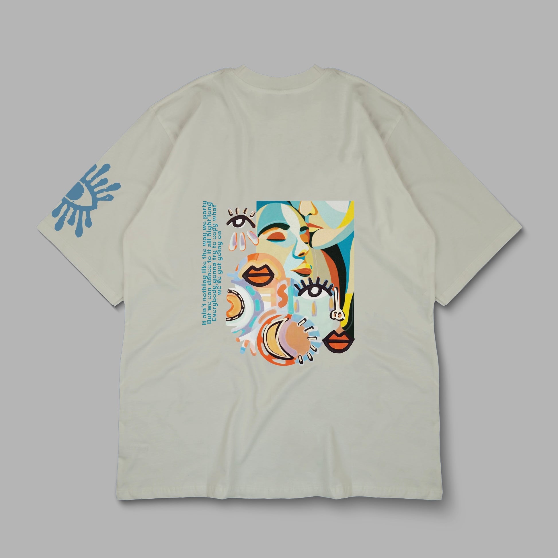 “All Eyes on us” Printed Oversized Tee - Denjoe