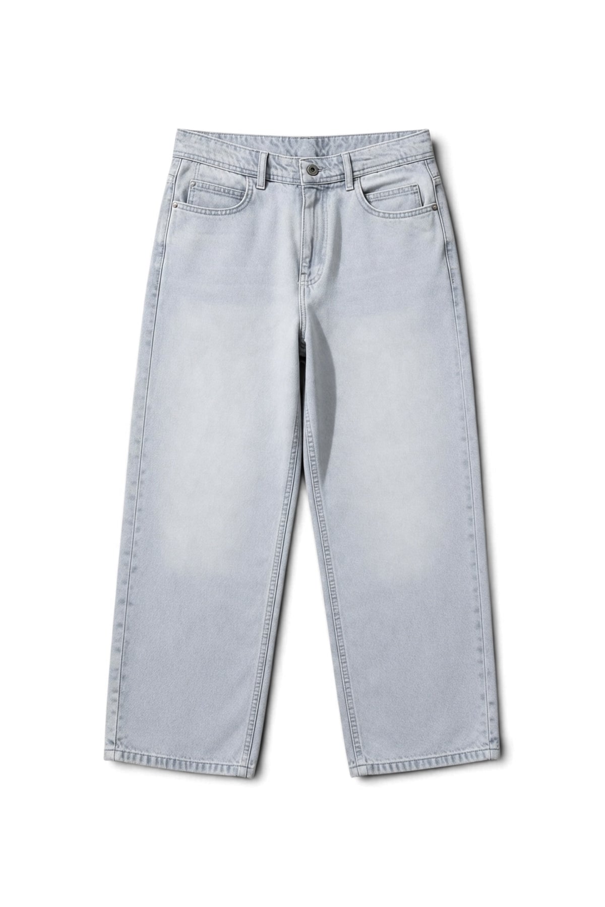 Relaxed Jeans Regular Waist - Light Grey