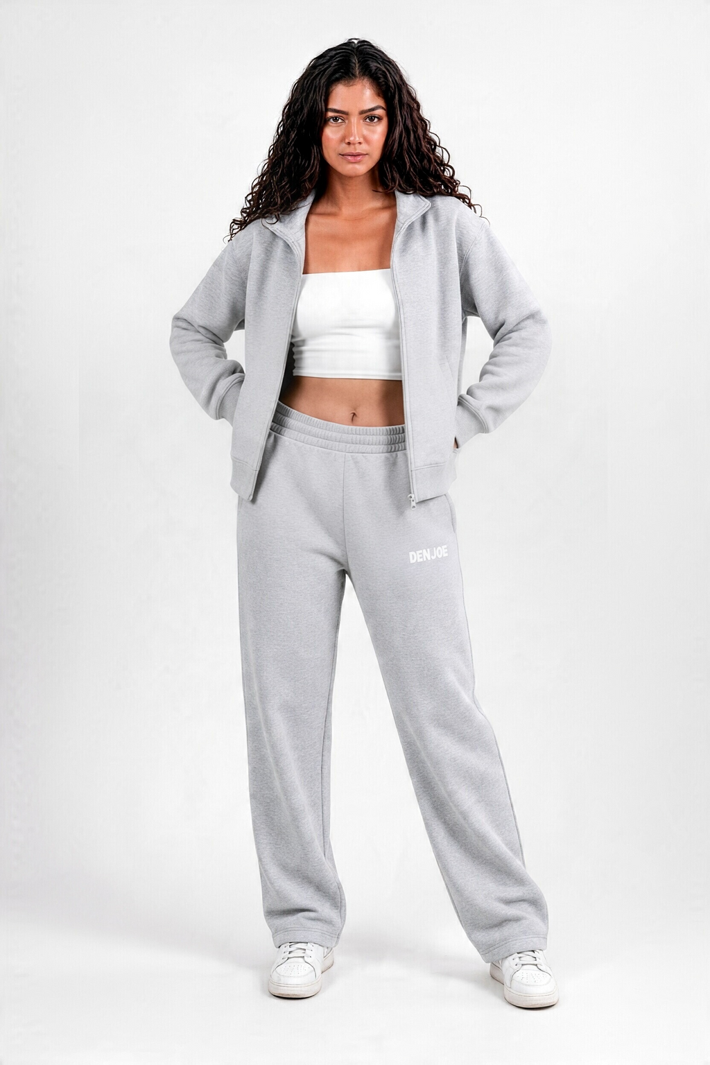 Light Grey Full-Zip Track Jacket (Female)