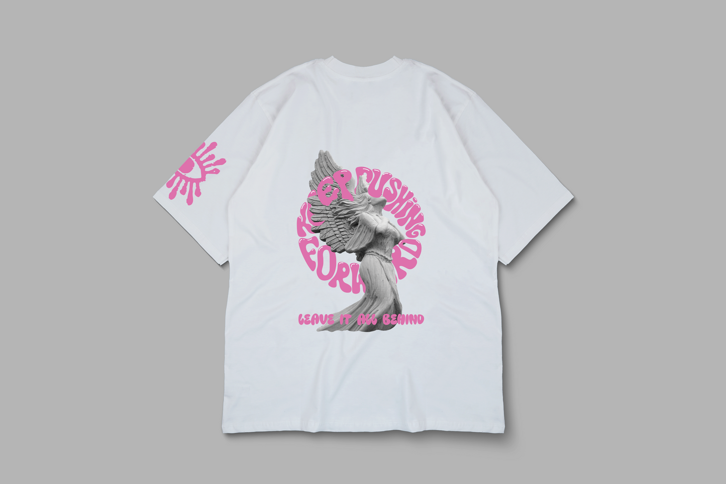 “Keep pushing Forword” Printed Oversized Tee - Denjoe
