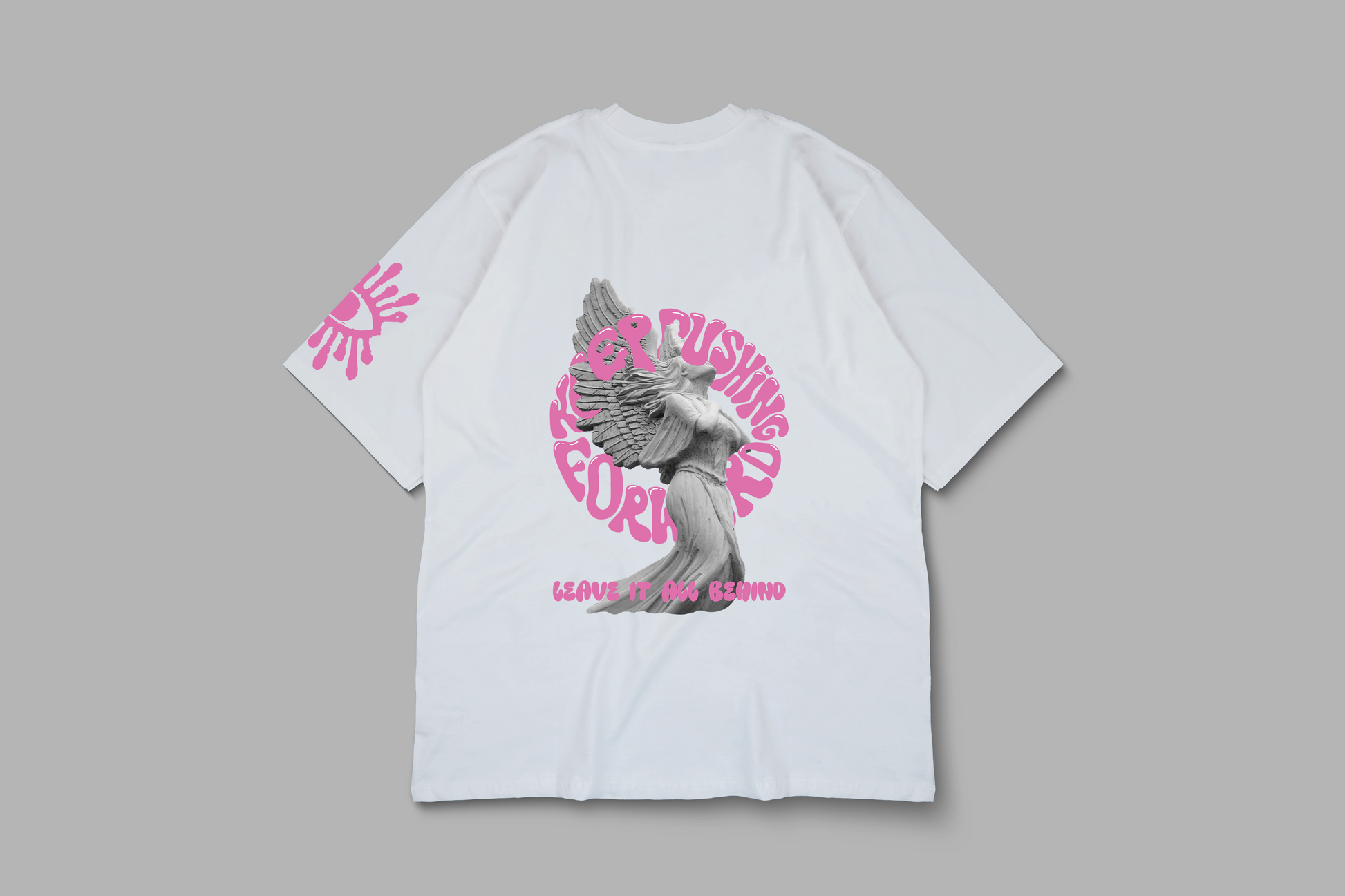 “Keep pushing Forword” Printed Oversized Tee - Denjoe