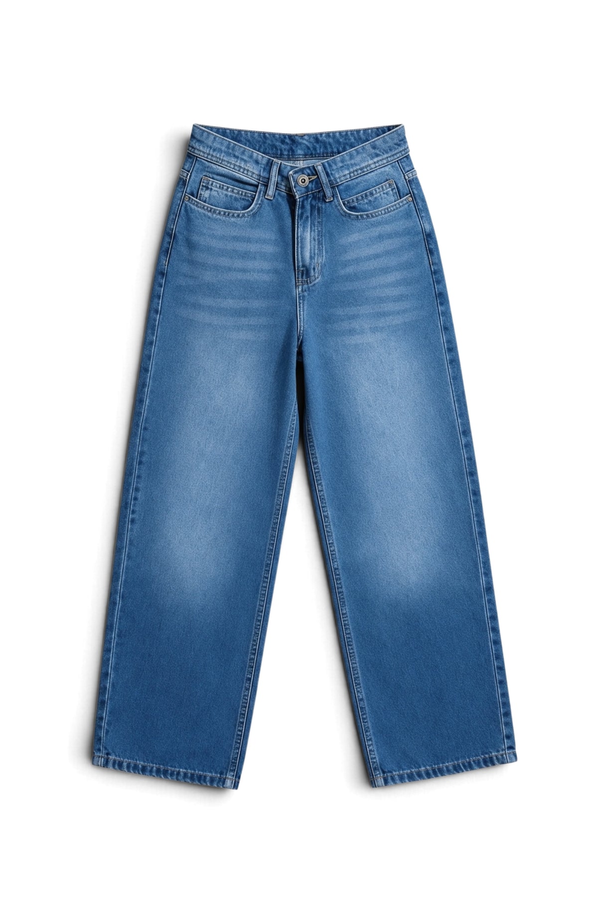 Relaxed Jeans Regular Waist - Mid-Blue