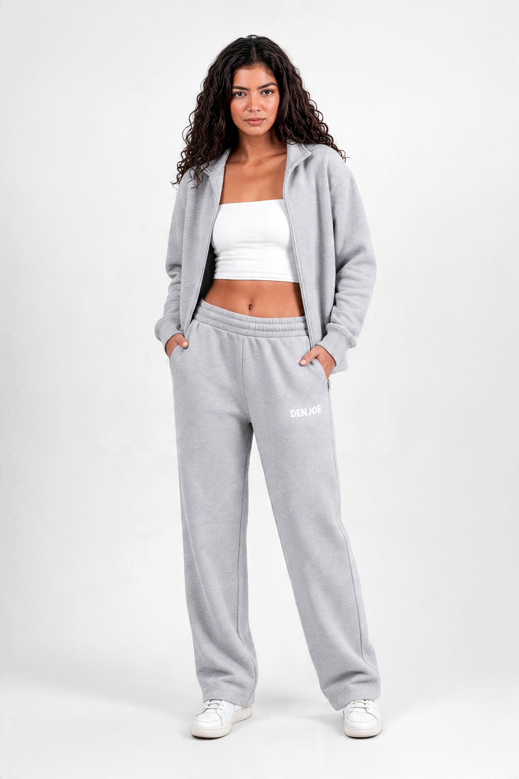 Light Grey Full-Zip Track Jacket (Female)