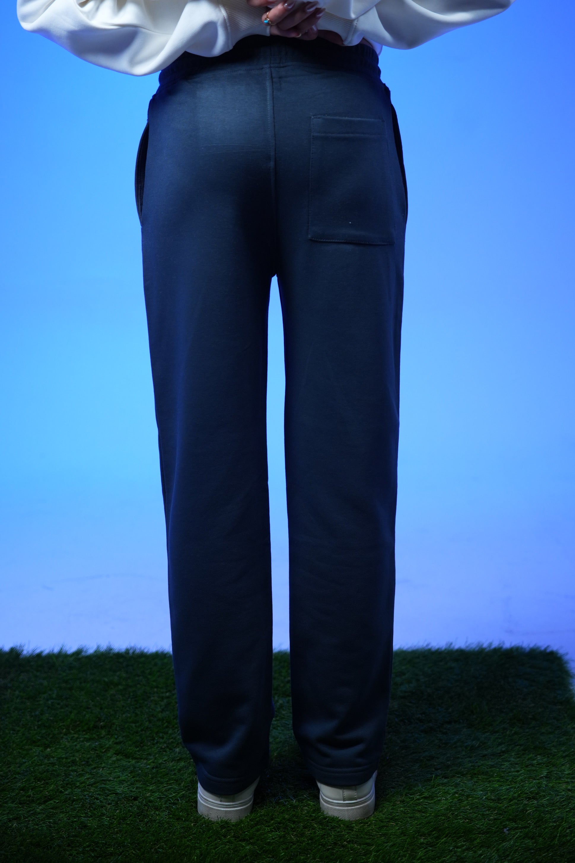 Unisex Plain Sweatpants Metal Gray - Denjoe