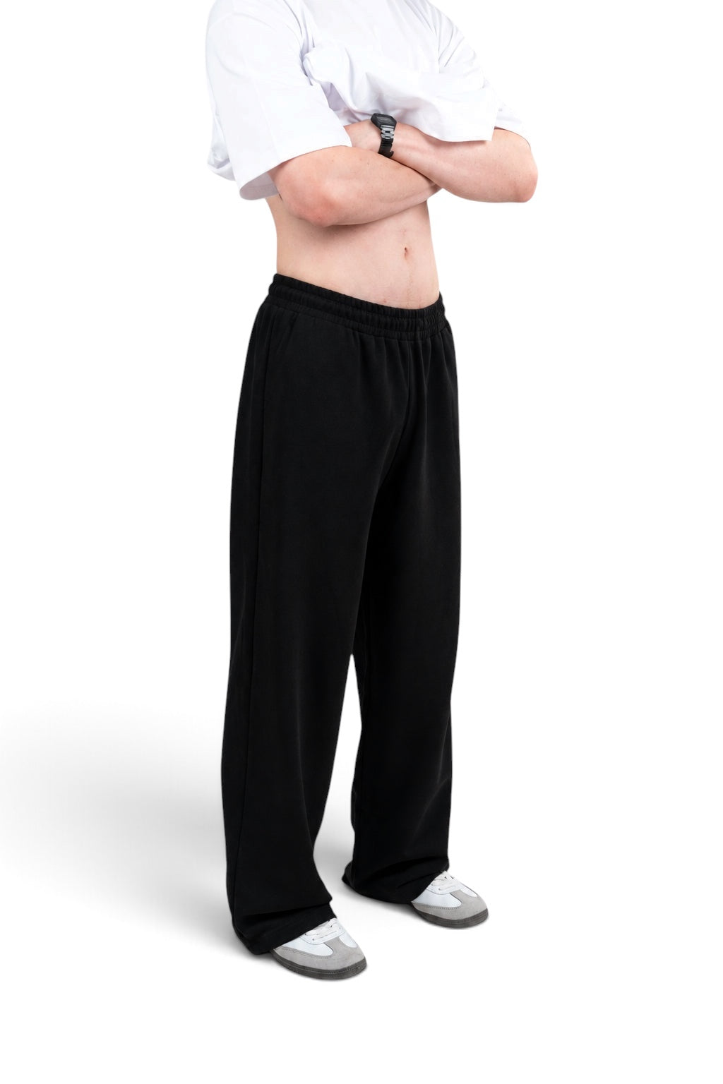 Black Sweatpants with pocket Unisex Loose Fit