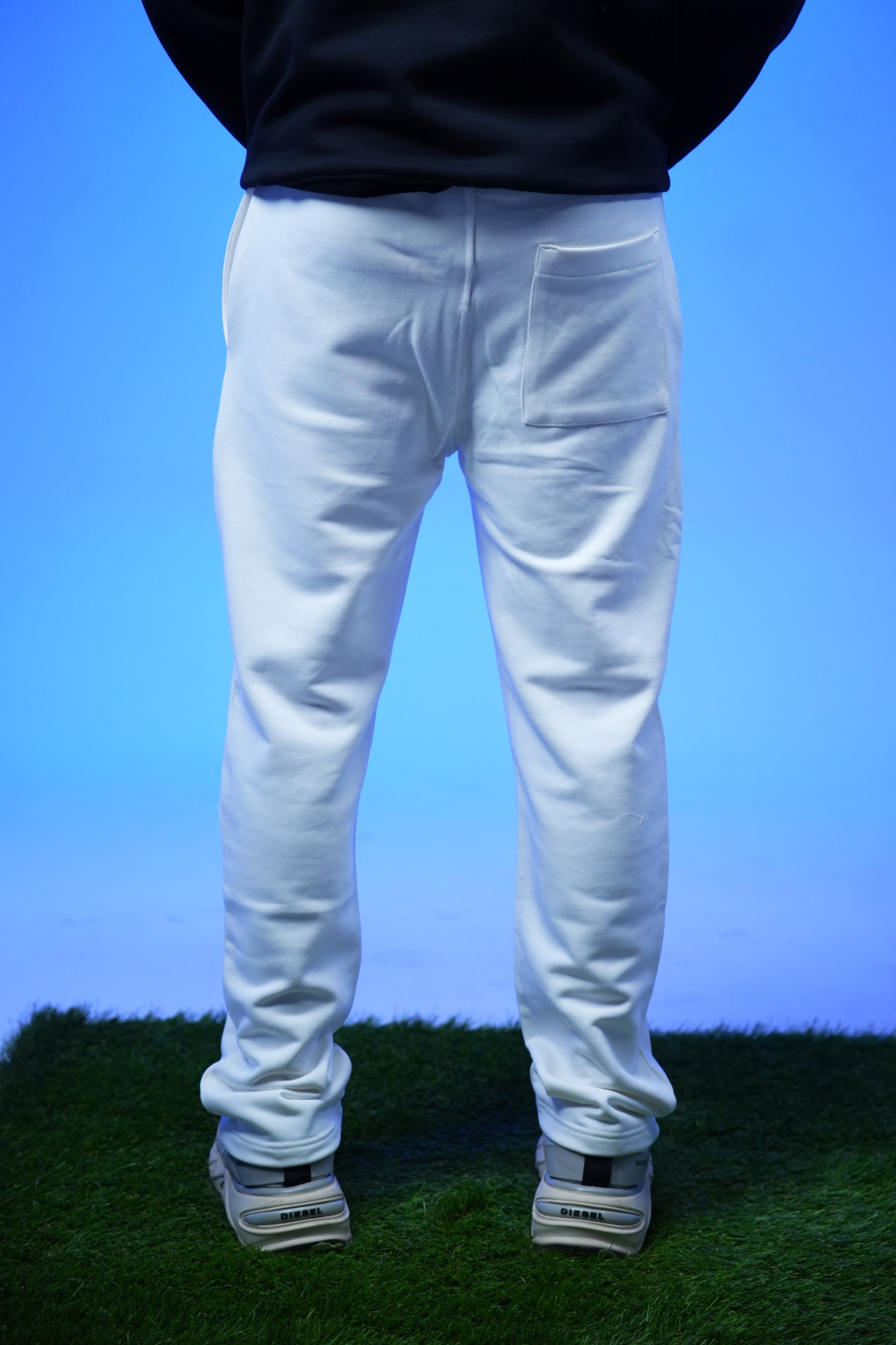 Unisex Plain Sweatpants white - Denjoe