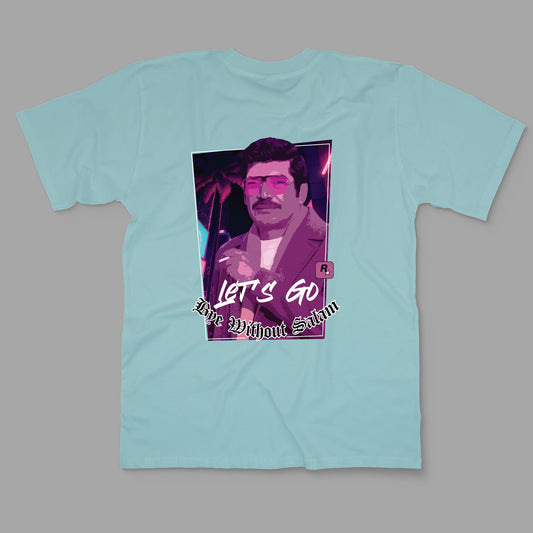 “BYE WITHOUT SALAM” Printed Regular Tee - Denjoe