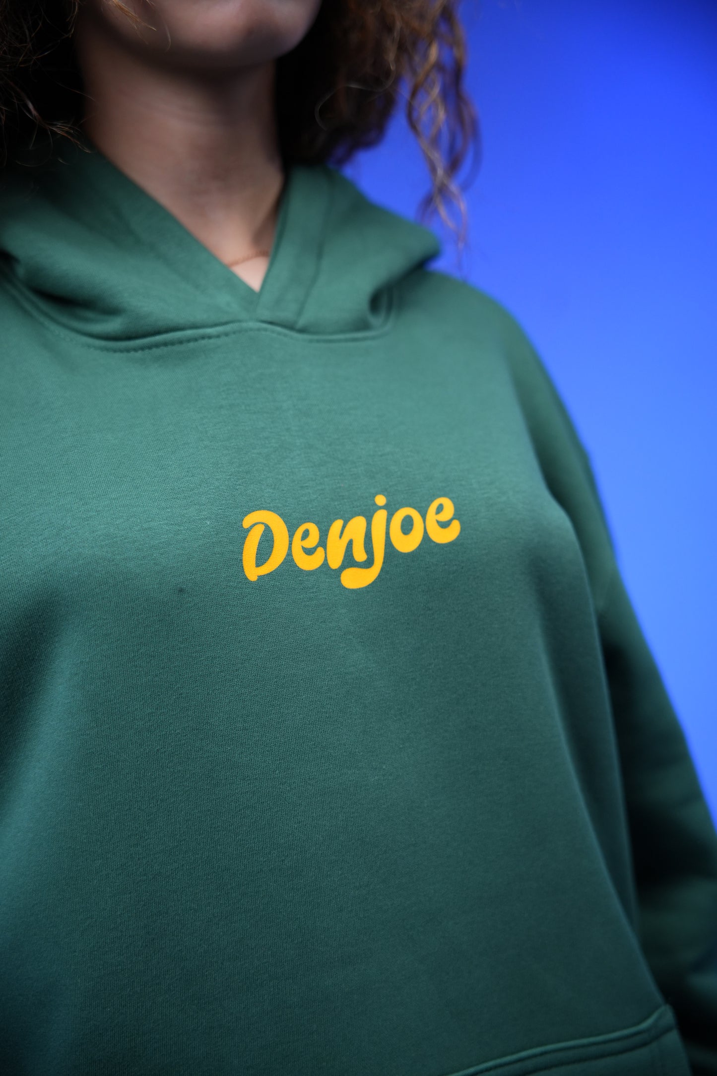 “What don’t monsters eat clowns Because they taste funny” Printed Oversized Hoodie Dark Green - Denjoe