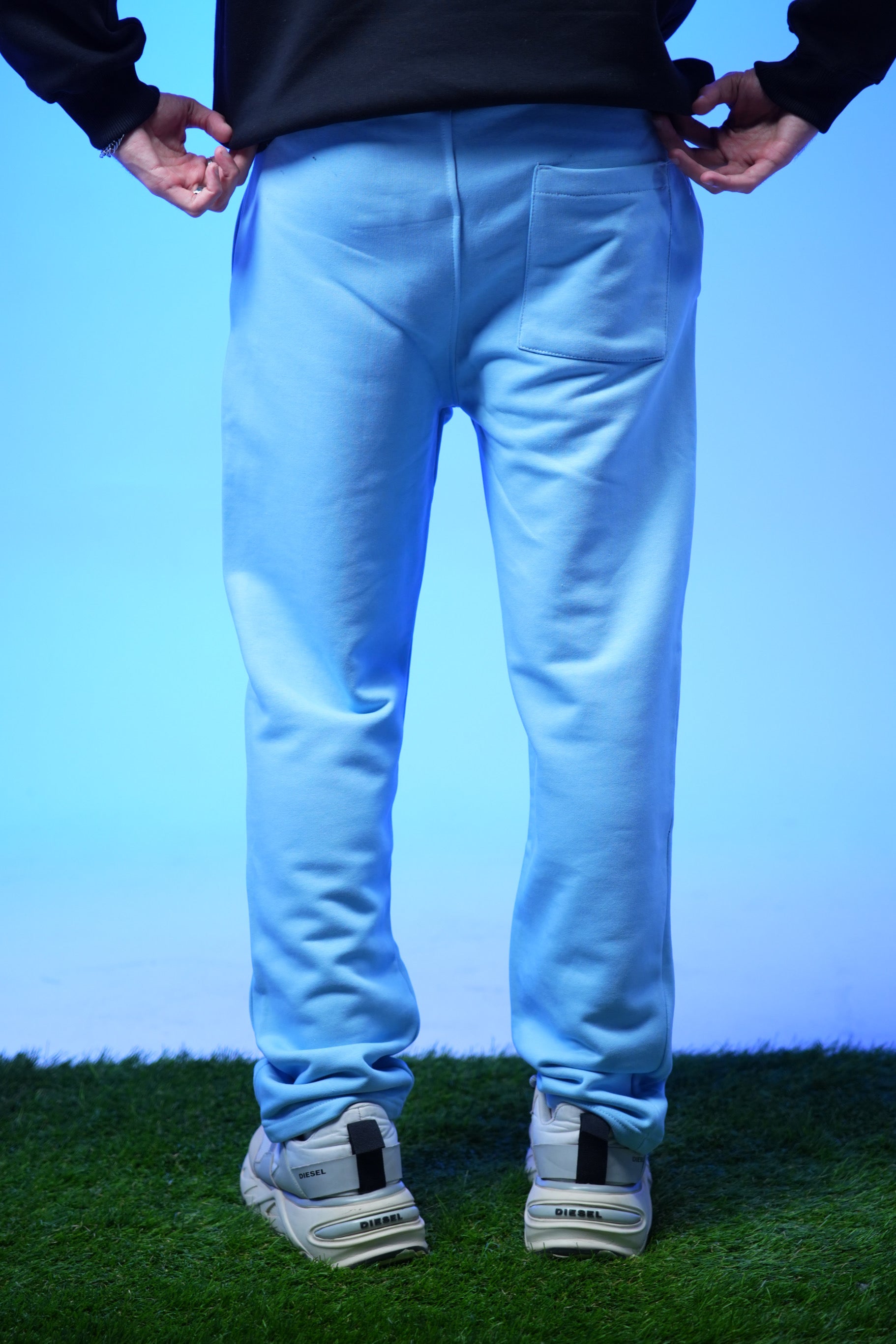 Unisex Plain Sweatpants BabyBlue - Denjoe