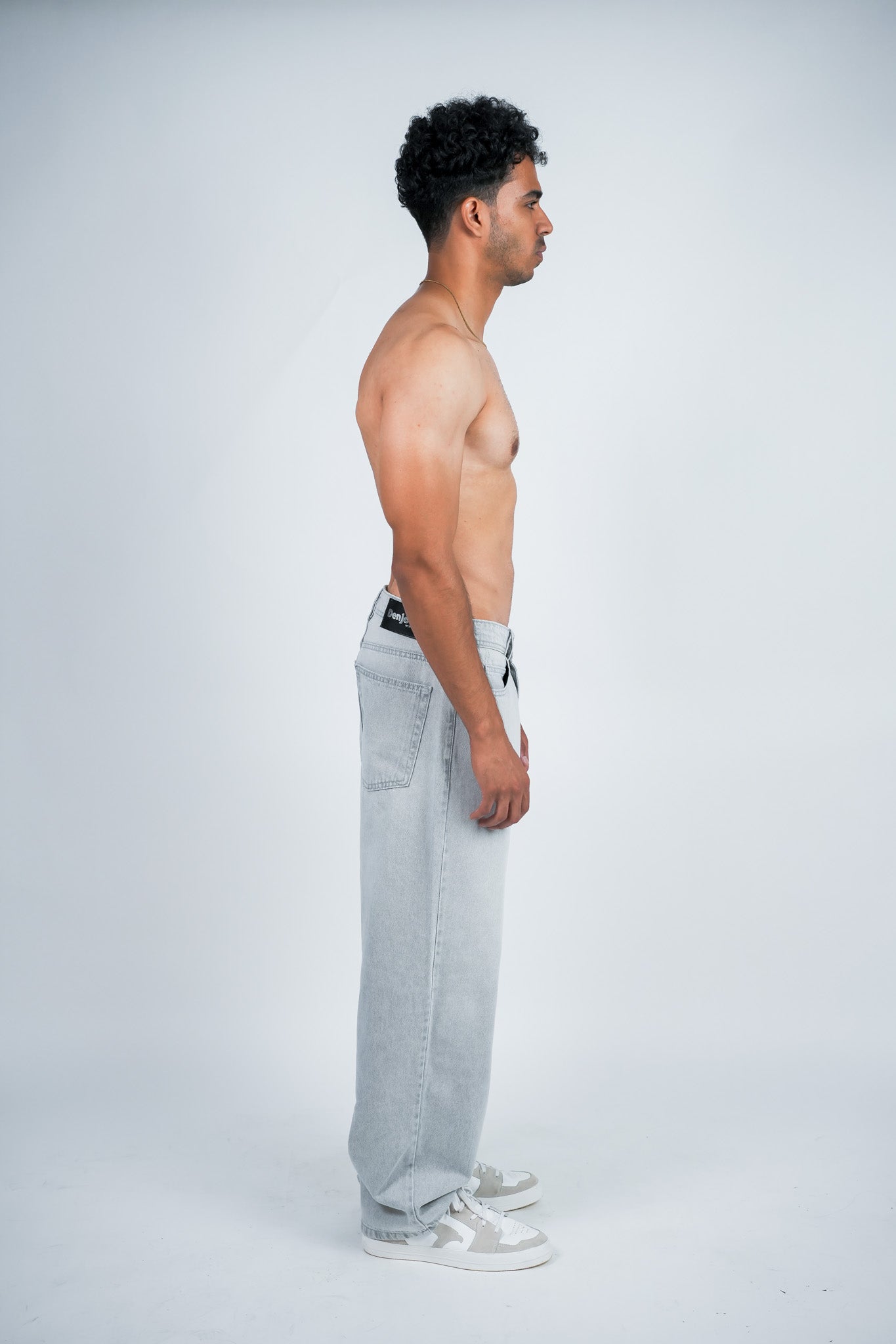 Relaxed Jeans Regular Waist - Light Grey