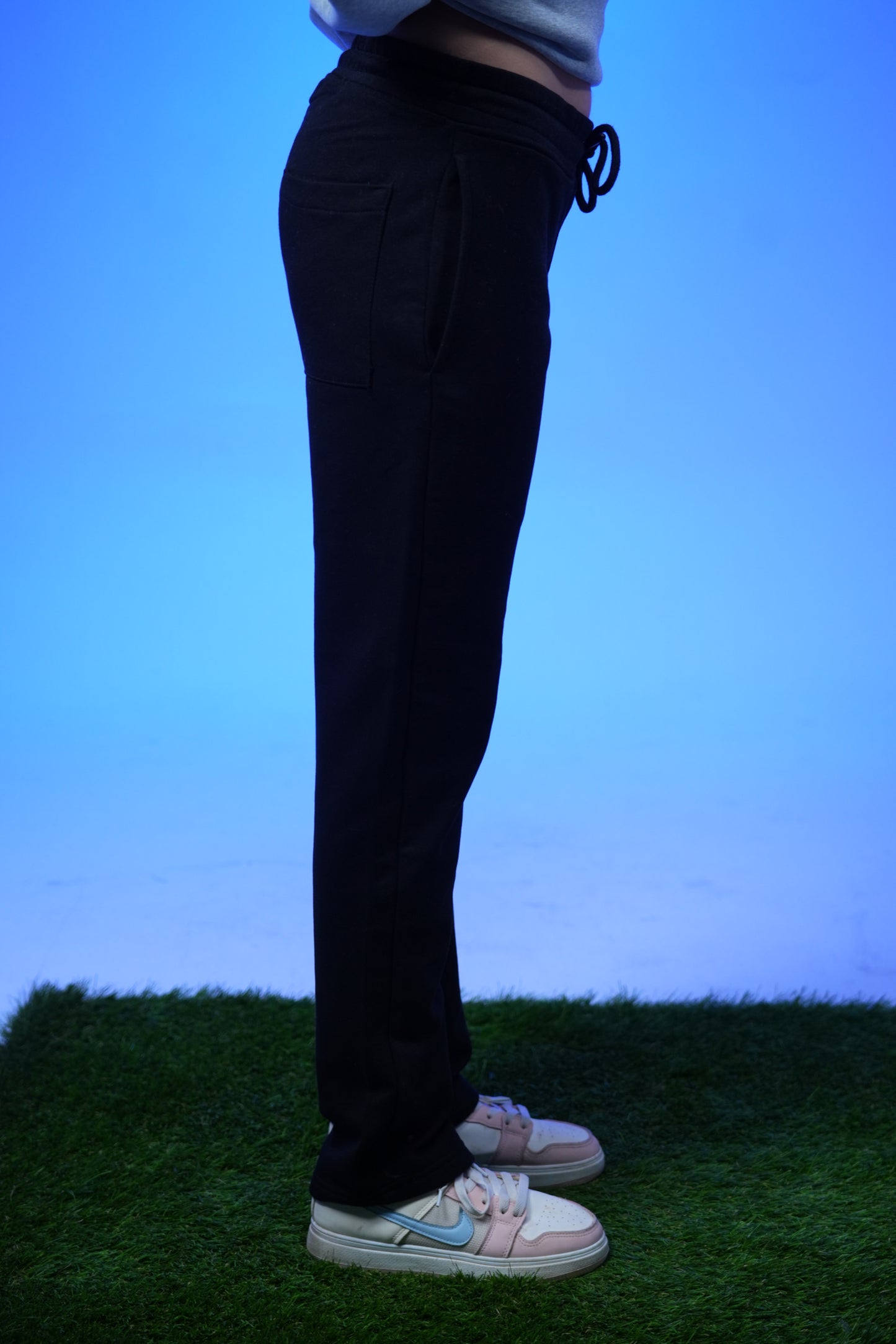 Unisex Plain Sweatpants Black - Denjoe