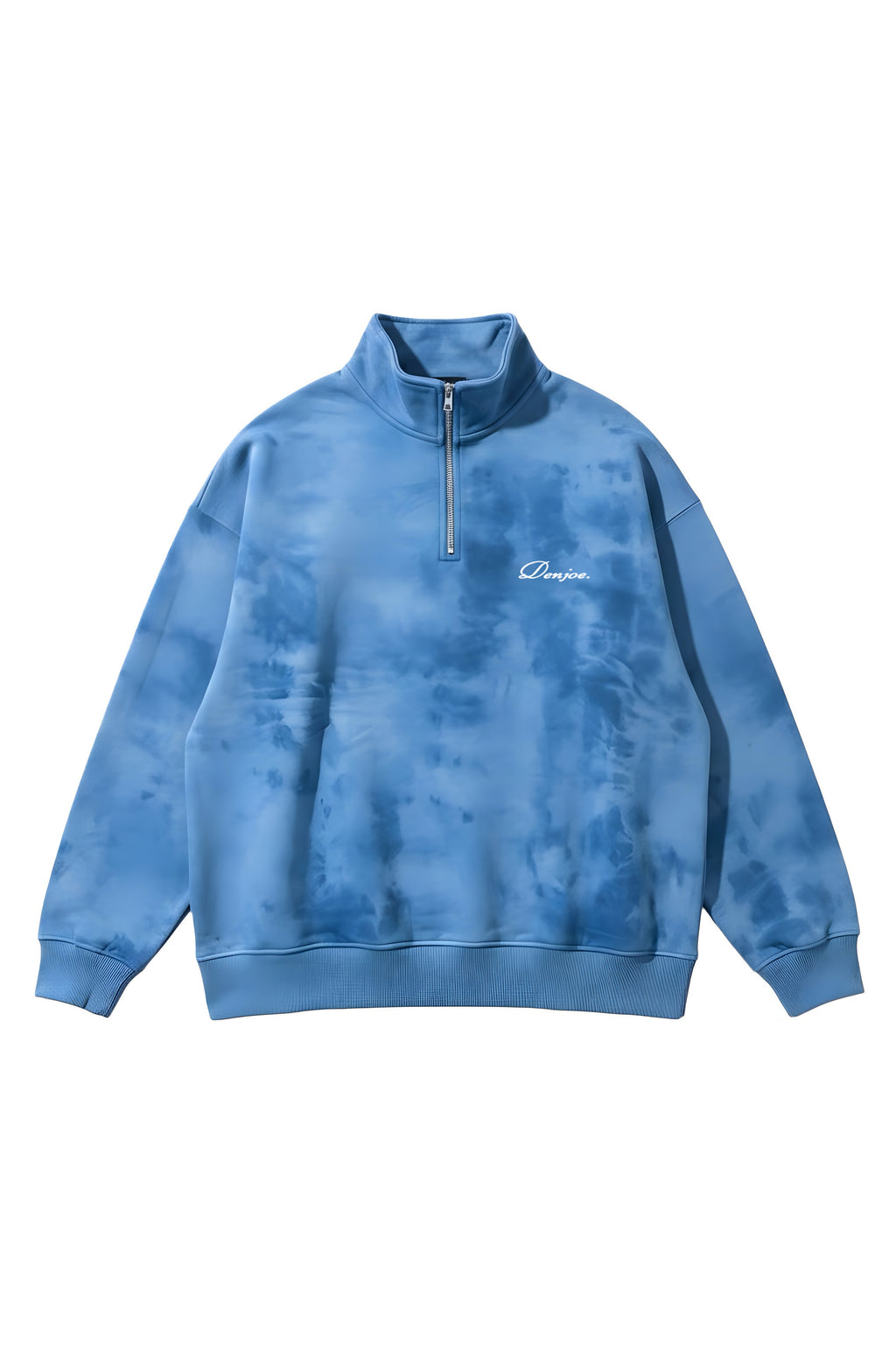 Blue Tie Dye Quarter-zip Boxy Fit Unisex
