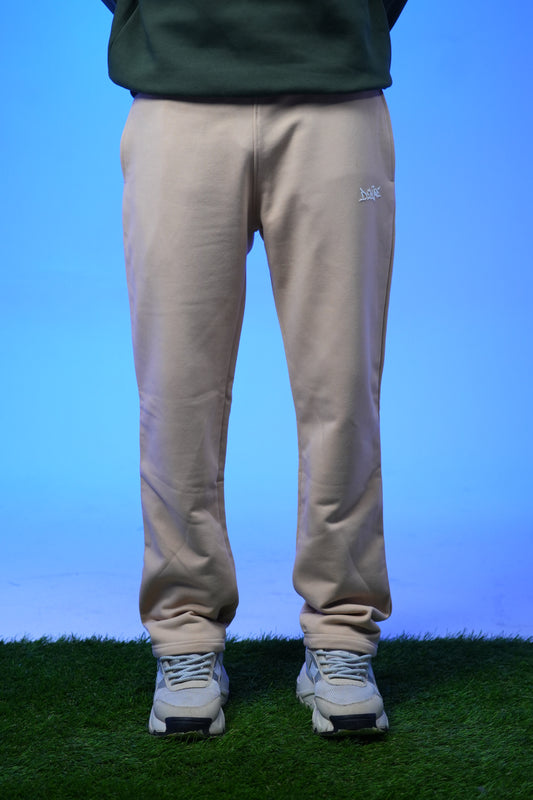 Unisex Plain Sweatpants Beige - Denjoe
