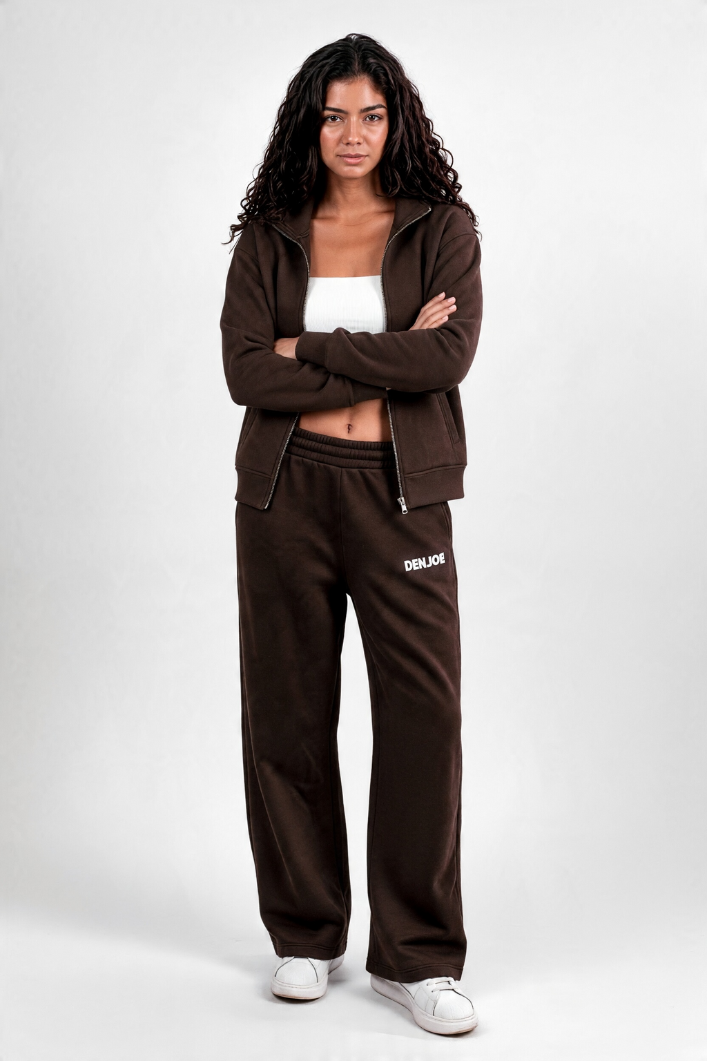 Brown Full-Zip Track Jacket (Female)