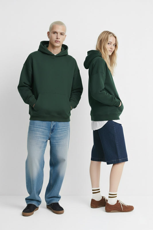 Dark Jade Green Basic Hoodie Unisex