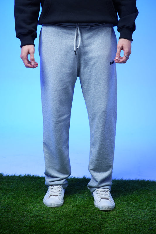Unisex Plain Sweatpants Light Gray - Denjoe