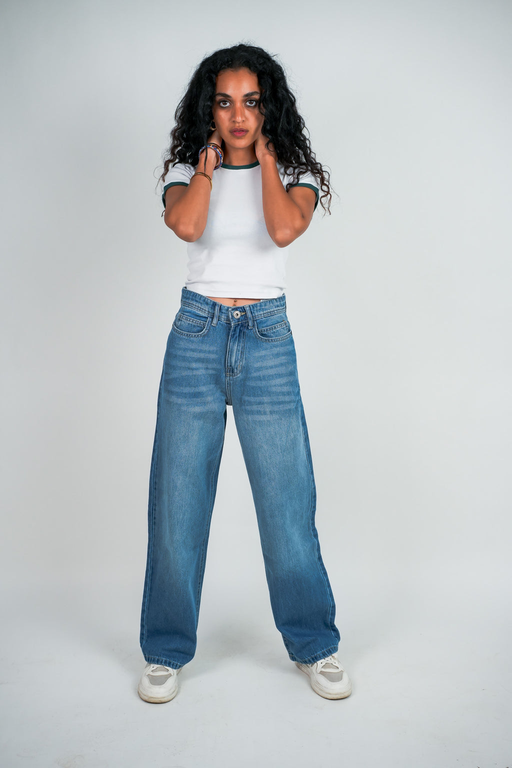 Relaxed Jeans Regular Waist - Mid-Blue