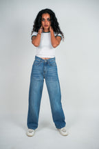Relaxed Jeans Regular Waist - Mid-Blue