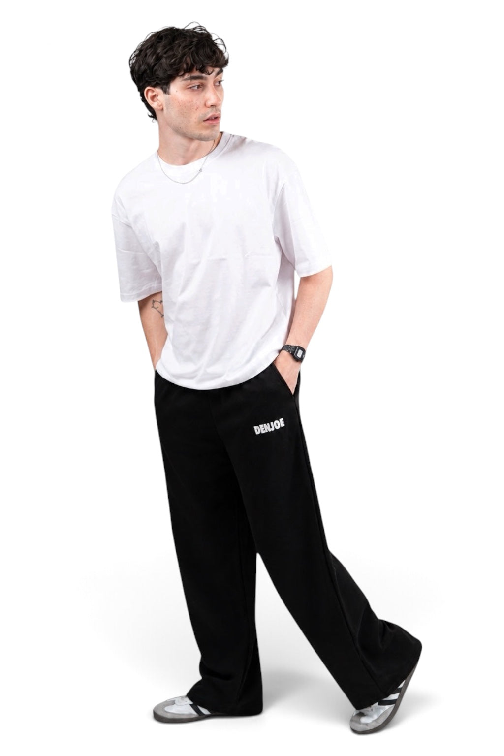 Black Sweatpants with pocket Unisex Loose Fit