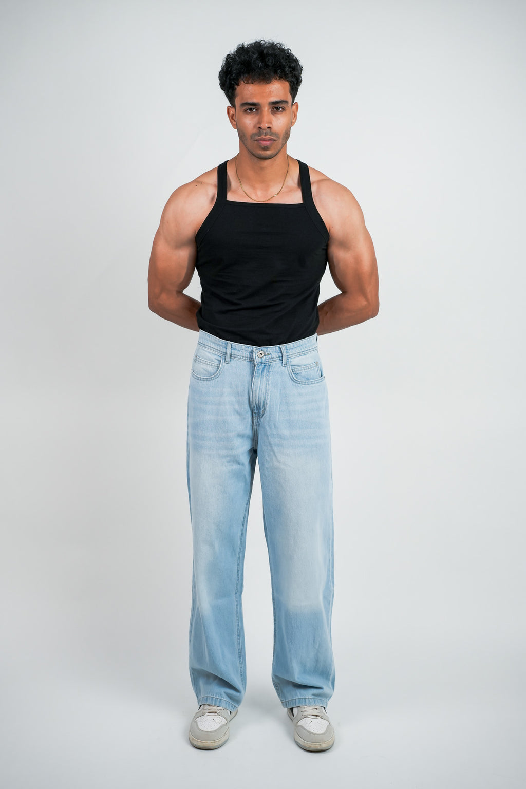 Relaxed Jeans Regular Waist - Sky Blue