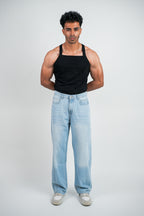 Relaxed Jeans Regular Waist - Sky Blue