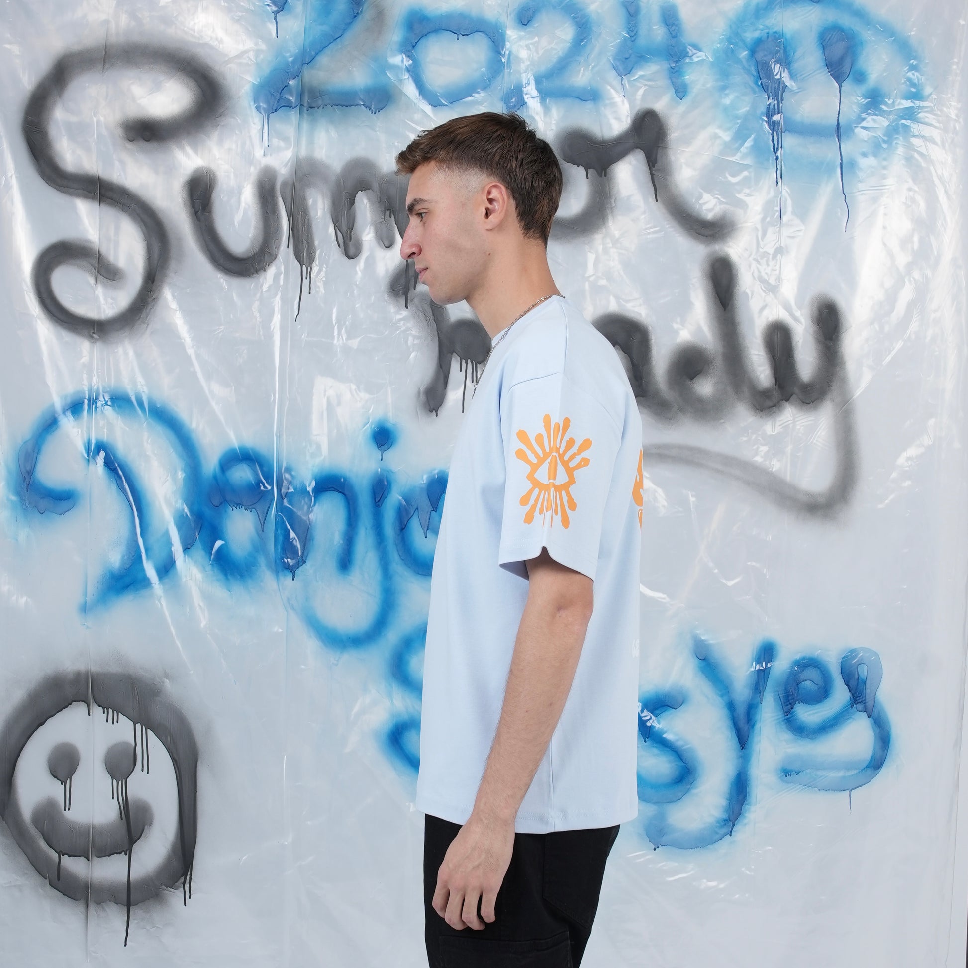 “Keep pushing Forword” Printed Oversized Tee - Denjoe