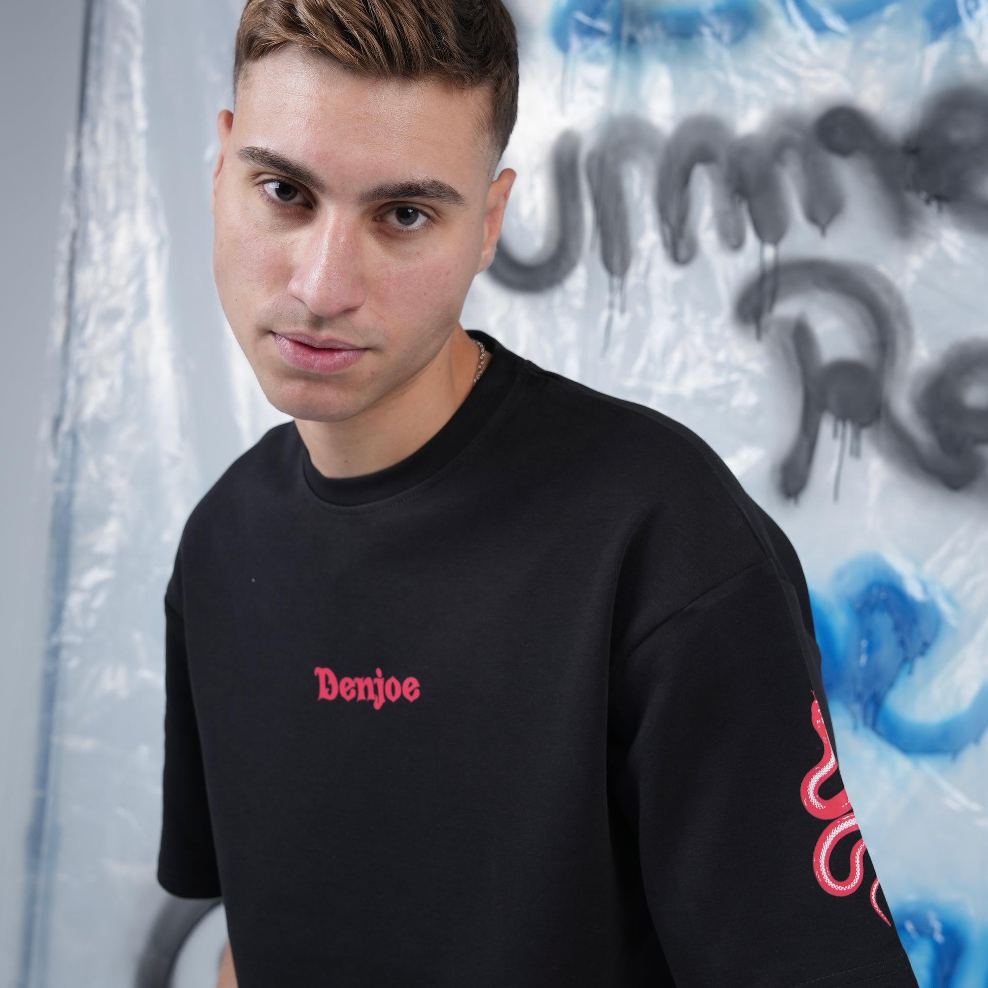 “LOVE WILL HAVE ITS SACRIFICES” Printed Oversized Tee - Denjoe