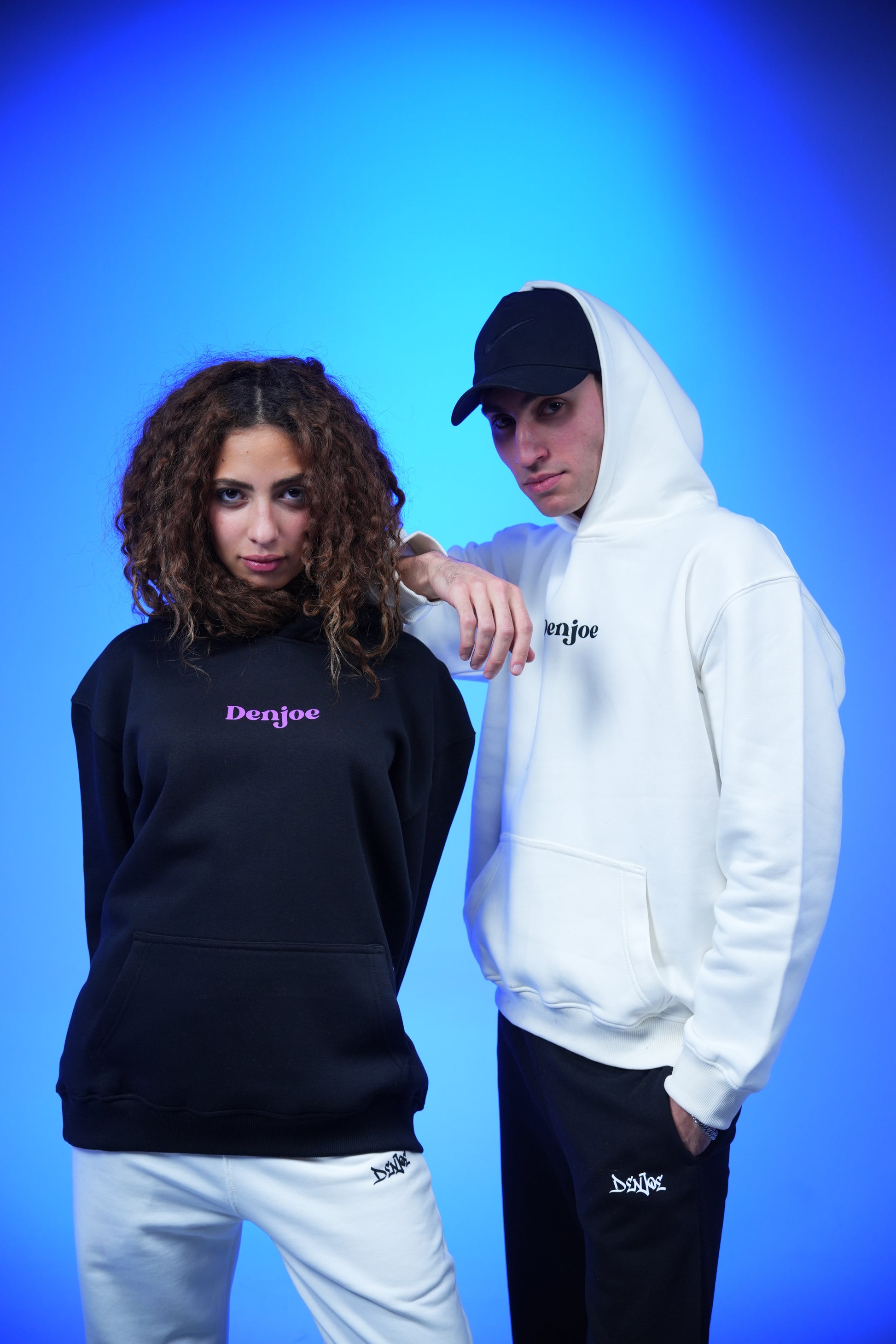 “Let your spirit fly” Printed Oversized Hoodie Black - Denjoe