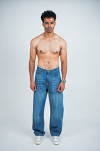 Relaxed Jeans Regular Waist - Mid-Blue