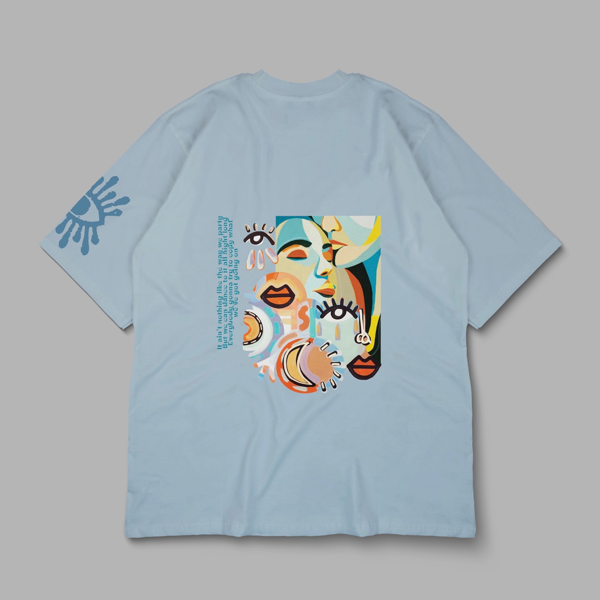 “All Eyes on us” Printed Oversized Tee - Denjoe