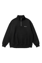 Black Quarter-zip Boxy Fit Unisex