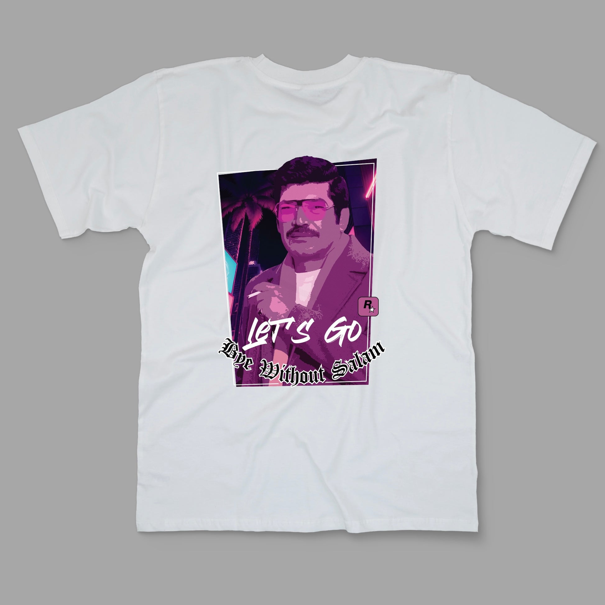 “BYE WITHOUT SALAM” Printed Regular Tee - Denjoe