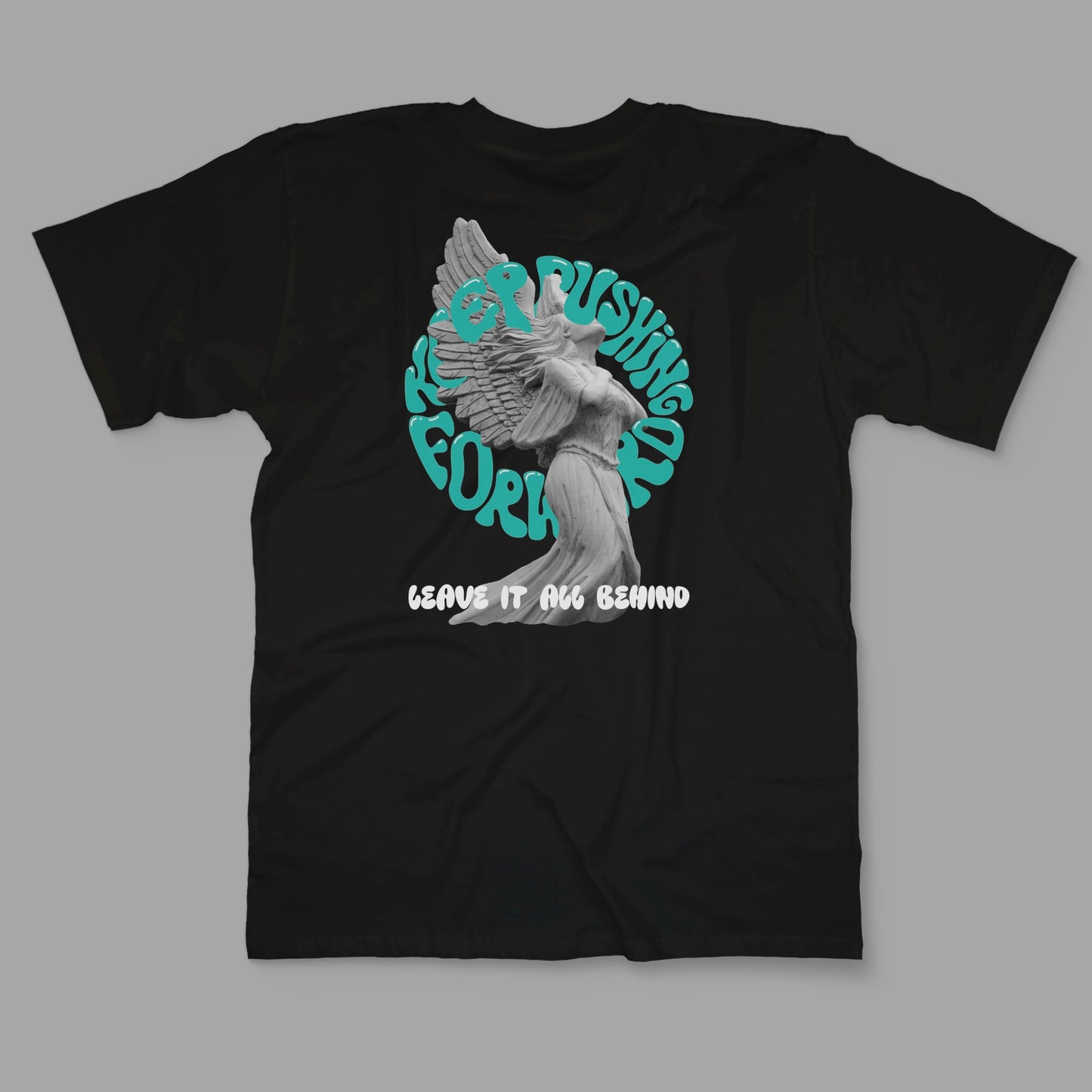 “Keep Pushing Forward” Printed Regular Tee - Denjoe