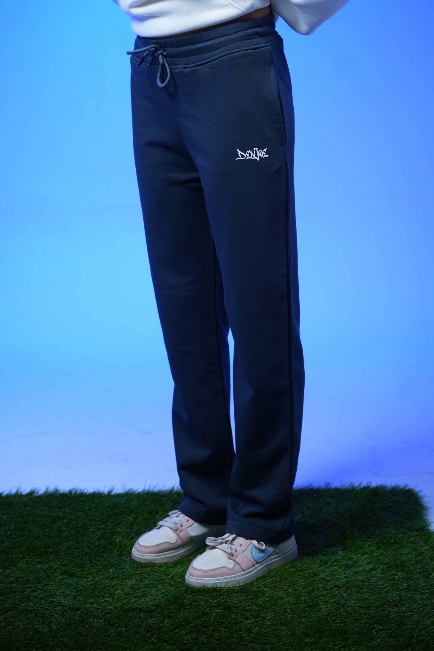 Unisex Plain Sweatpants Metal Gray - Denjoe