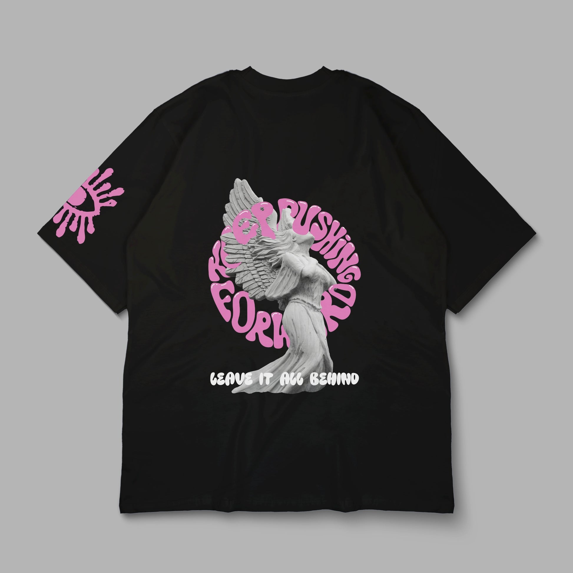 “Keep pushing Forword” Printed Oversized Tee - Denjoe