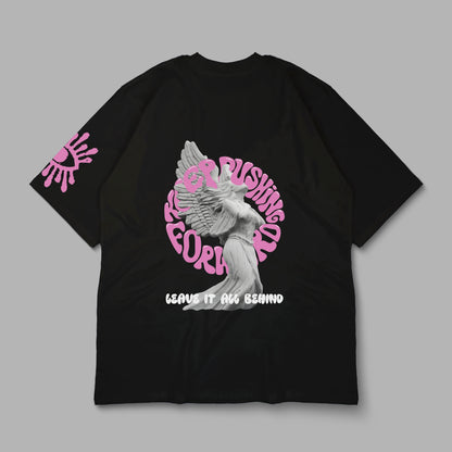 “Keep pushing Forword” Printed Oversized Tee - Denjoe